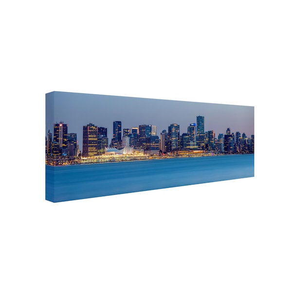 Pierre Leclerc 'Vancouver Panorama' Canvas Art,8x19